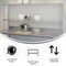 Flash Furniture Reese 430 Stainless Steel 18 Gauge NSF Certified 72-in x 12-in Metal Kitchen Double Overshelf NH-OSD-1272-GG - alternate 8